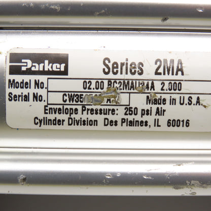 Parker BC2MAU34A 2" Bore 2" Stroke Double Acting Air Cylinder
