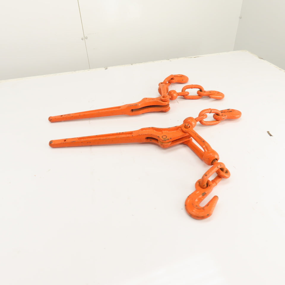 5/16"-3/8" WLL 5400 lbs Lever Type Load Chain Snap Binder MBS 19000 lbs Lot Of 2