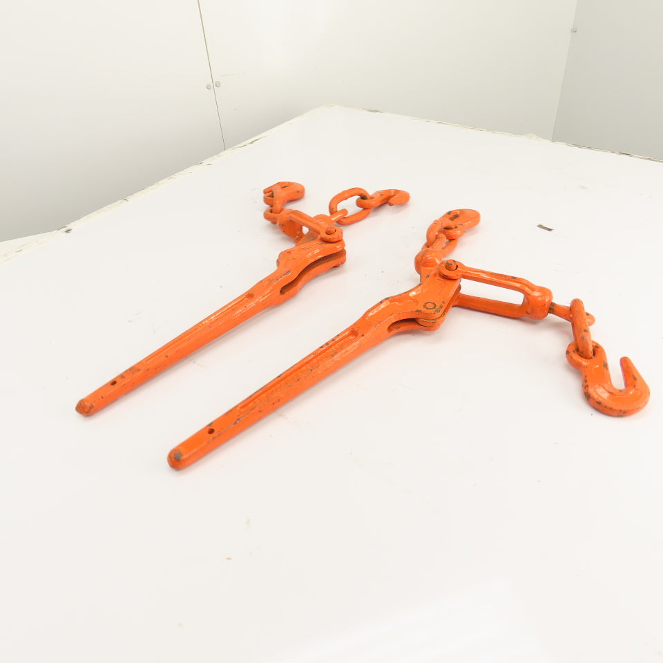 5/16"-3/8" WLL 5400 lbs Lever Type Load Chain Snap Binder MBS 19000 lbs Lot Of 2