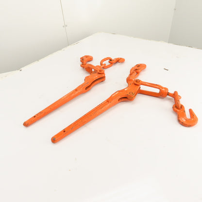 5/16"-3/8" WLL 5400 lbs Lever Type Load Chain Snap Binder MBS 19000 lbs Lot Of 2