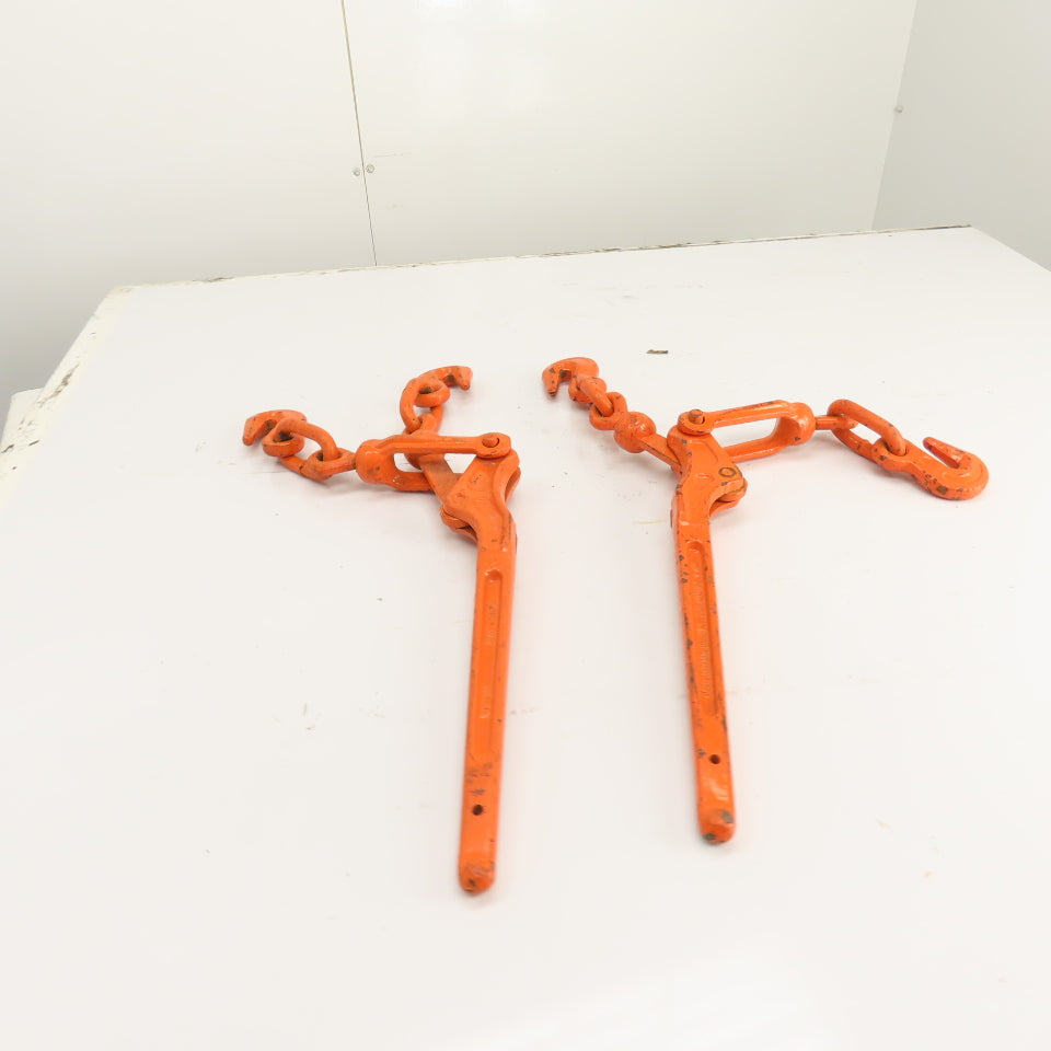 5/16"-3/8" WLL 5400 lbs Lever Type Load Chain Snap Binder MBS 19000 lbs Lot Of 2