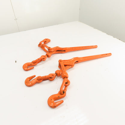 5/16"-3/8" WLL 5400 lbs Lever Type Load Chain Snap Binder MBS 19000 lbs Lot Of 2