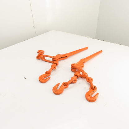 5/16"-3/8" WLL 5400 lbs Lever Type Load Chain Snap Binder MBS 19000 lbs Lot Of 2