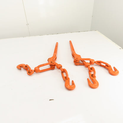 5/16"-3/8" WLL 5400 lbs Lever Type Load Chain Snap Binder MBS 19000 lbs Lot Of 2
