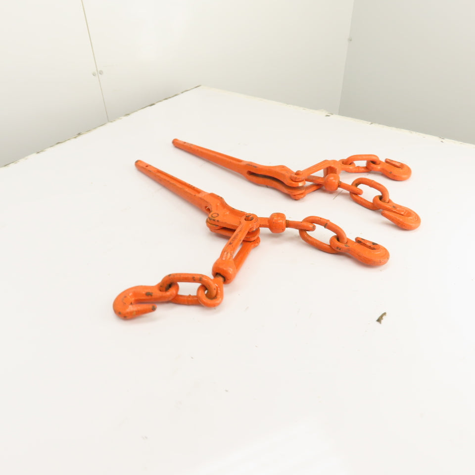 5/16"-3/8" WLL 5400 lbs Lever Type Load Chain Snap Binder MBS 19000 lbs Lot Of 2