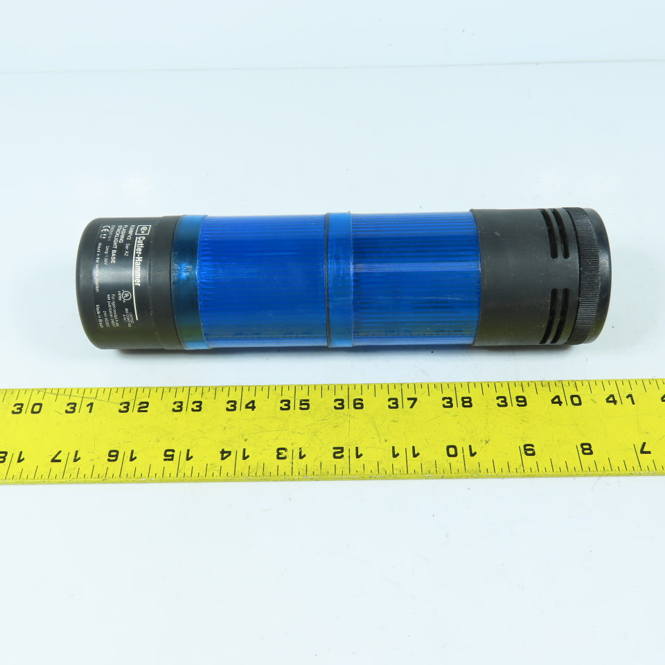 Eaton Cutler Hammer E26BFV2 SerA2 Blue Flashing Warning Stacklight 24V AC/DC