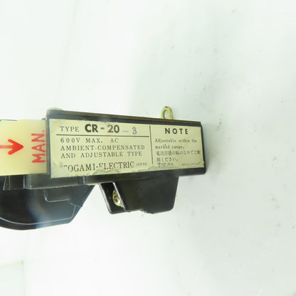 Togami CR-20-3 Relay 3-4.1A 600VAC Max