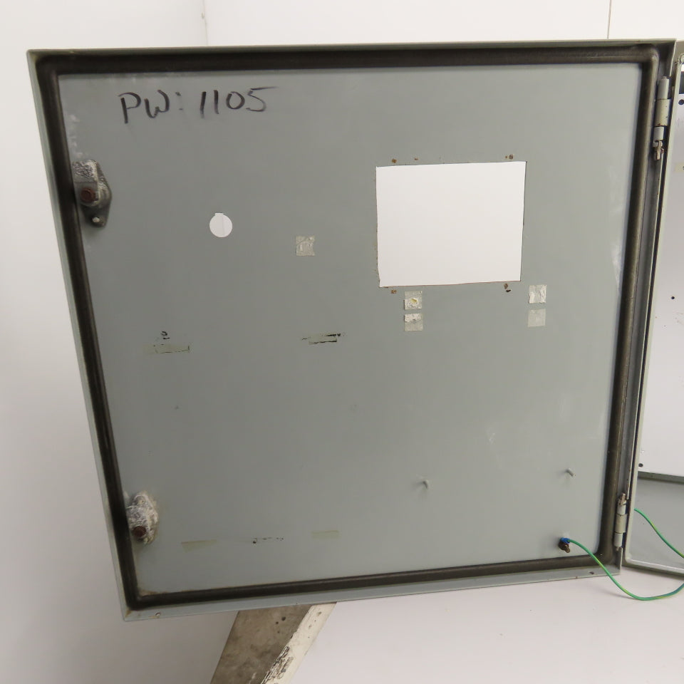 24" x 24" x 10" Steel Electrical Enclosure W/ Hinged Door & Backplate