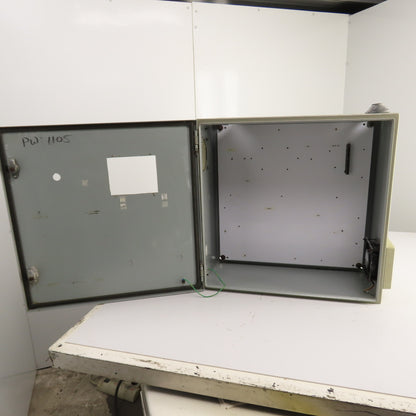 24" x 24" x 10" Steel Electrical Enclosure W/ Hinged Door & Backplate