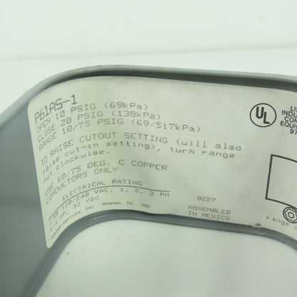 Johnson Controls P61AS-1 Pressure Switch 120/240VAC 32VDC