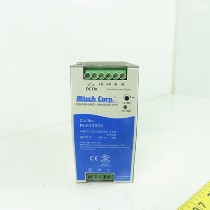 Altech PS-C24024 Power Supply 100-240VAC 2.6A Input 24V 10A Output