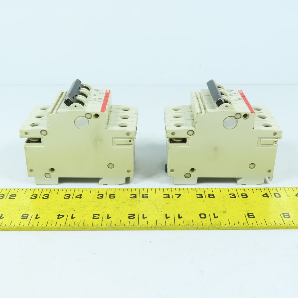 ABB S273 K 63A 3-Pole Rail Mount Circuit Breaker 240VAC Lot Of 2