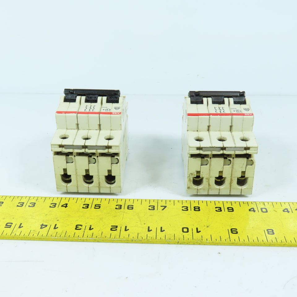 ABB S273 K 63A 3-Pole Rail Mount Circuit Breaker 240VAC Lot Of 2