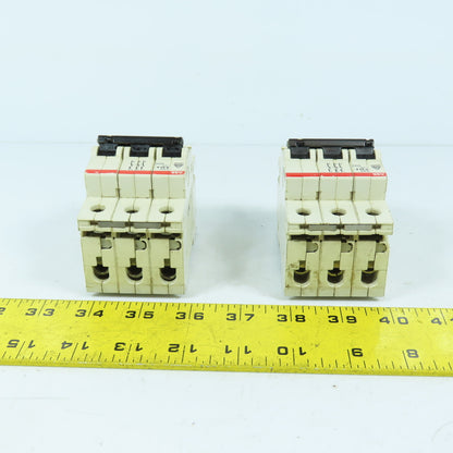 ABB S273 K 63A 3-Pole Rail Mount Circuit Breaker 240VAC Lot Of 2