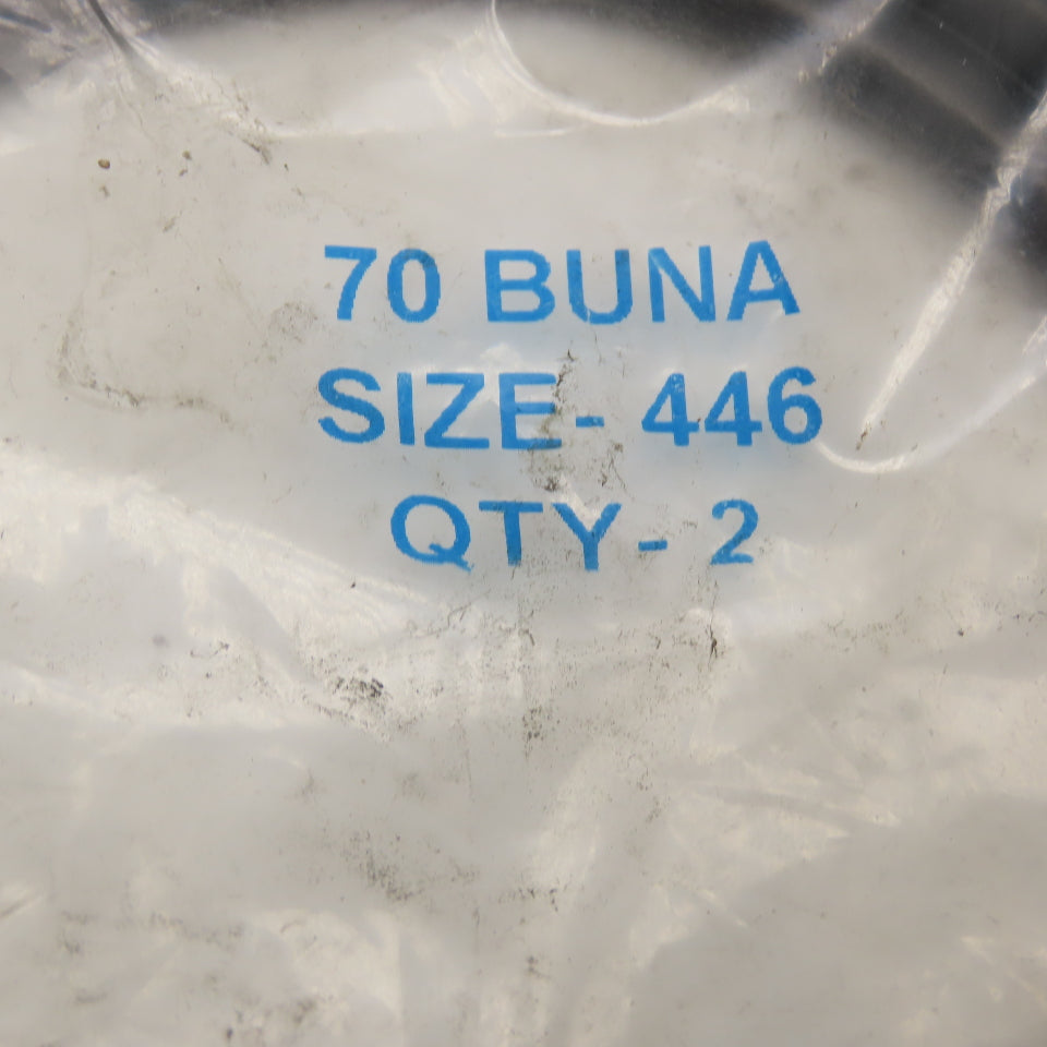70 BUNA Size 446 O-Ring 8-1/2" x 9" x 1/4" Thick Lot Of 2