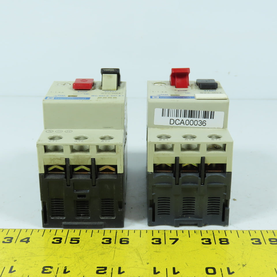 Telemecanique GV2-M06 1-1.6A Motor Circuit Breaker Protector 1HP Max 690V Lot/2