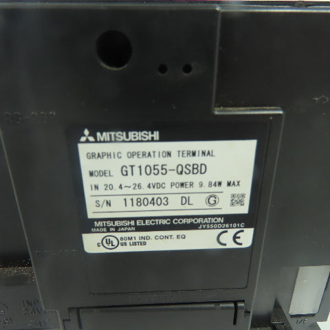 Mitsubishi GT1055-QSBD GOT1000 5.7" Touch Operator Interface Control Panel 24VDC