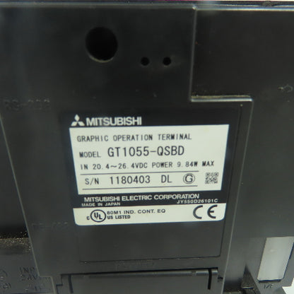 Mitsubishi GT1055-QSBD GOT1000 5.7" Touch Operator Interface Control Panel 24VDC