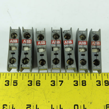 ABB CA5-01 NC Auxiliary Contact Block Lot Of 7
