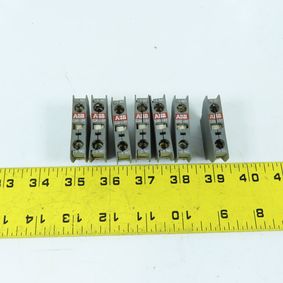 ABB CA5-01 NC Auxiliary Contact Block Lot Of 7