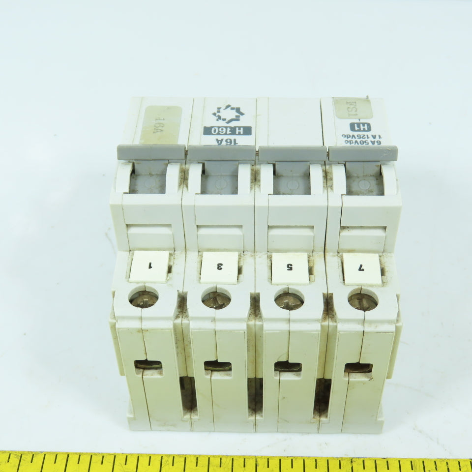 Weber Protection AS168X-CB3 16A 4-Pole Rail Mount Circuit Breaker 480VAC