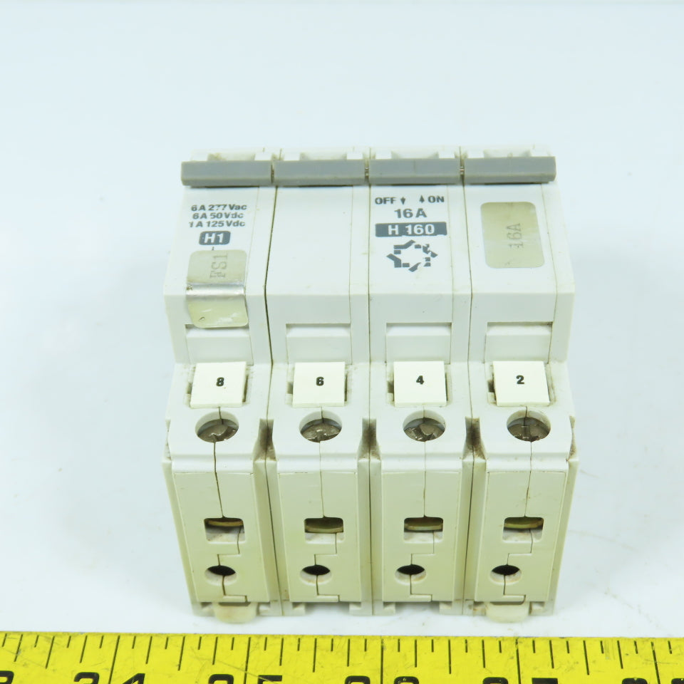 Weber Protection AS168X-CB3 16A 4-Pole Rail Mount Circuit Breaker 480VAC