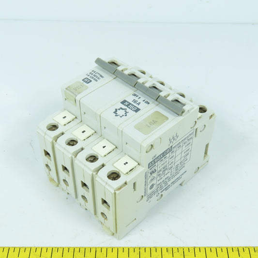 Weber Protection AS168X-CB3 16A 4-Pole Rail Mount Circuit Breaker 480VAC