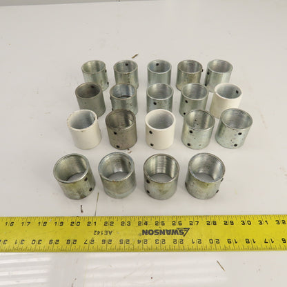 1-1/2" x 1-1/2" Threaded Female Conduit Couplings W/ Set Screws Lot Of 19