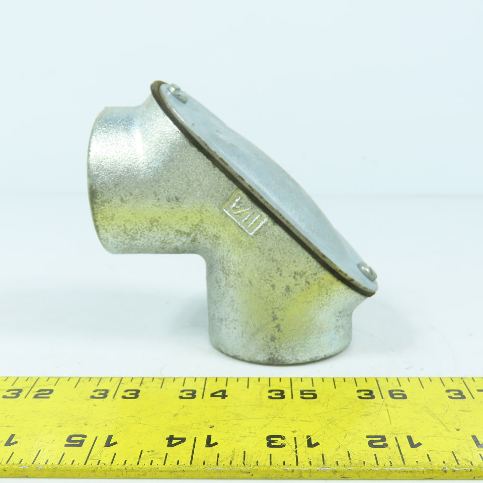 Appleton 1-1/4" x 1-1/4" Rigid Pull Elbow 90° W/ Cober & Gasket