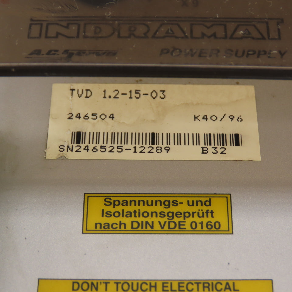 Indramat 246504 TVD 1.2-15-03 AC Servo Power Supply
