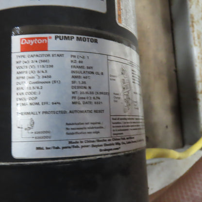 Dayton 5PXC3A 1200 Ltr. IBC Tote Storage Rack And Pump 3/4Hp 115/230V 1Ph