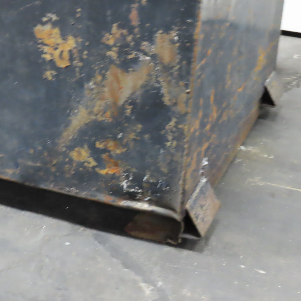 39" x 40" x 33" Deep Steel Storage Container Box Tote 36" Tall W/ Fork Pockets