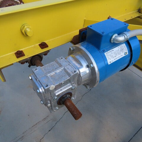 PWI 1 Ton Underhung Bridge Crane 50' Span 56' Extended Travel Powered End Trucks