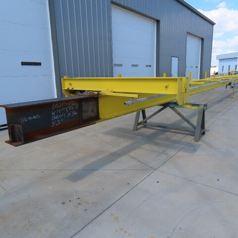 PWI 1 Ton Underhung Bridge Crane 50' Span 56' Extended Travel Powered End Trucks