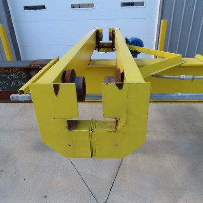 PWI 1 Ton Underhung Bridge Crane 50' Span 56' Extended Travel Powered End Trucks