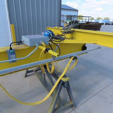 PWI 1 Ton Underhung Bridge Crane 50' Span 56' Extended Travel Powered End Trucks