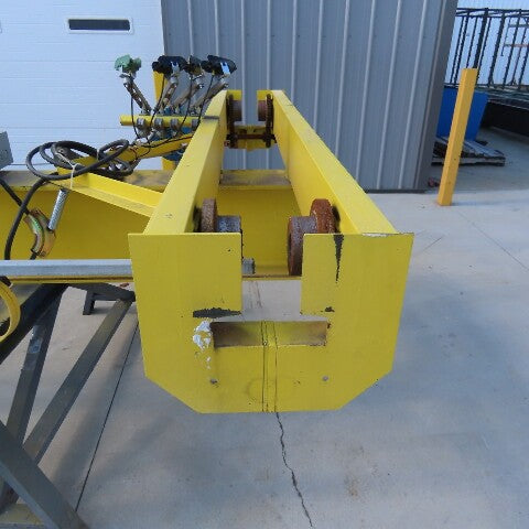 PWI 1 Ton Underhung Bridge Crane 50' Span 56' Extended Travel Powered End Trucks