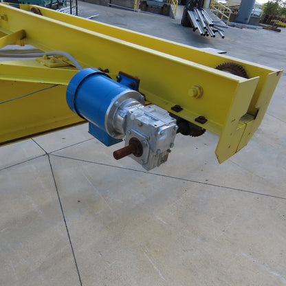 PWI 1 Ton Underhung Bridge Crane 50' Span 56' Extended Travel Powered End Trucks