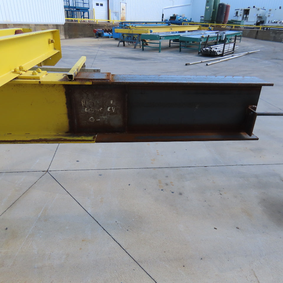 PWI 1 Ton Underhung Bridge Crane 50' Span 56' Extended Travel Powered End Trucks