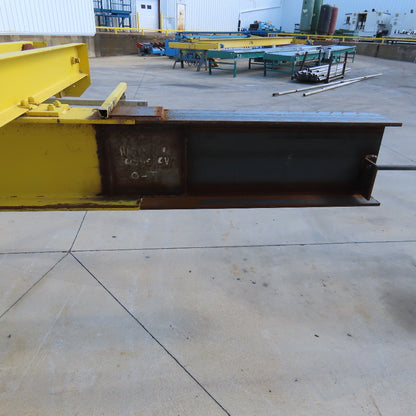 PWI 1 Ton Underhung Bridge Crane 50' Span 56' Extended Travel Powered End Trucks