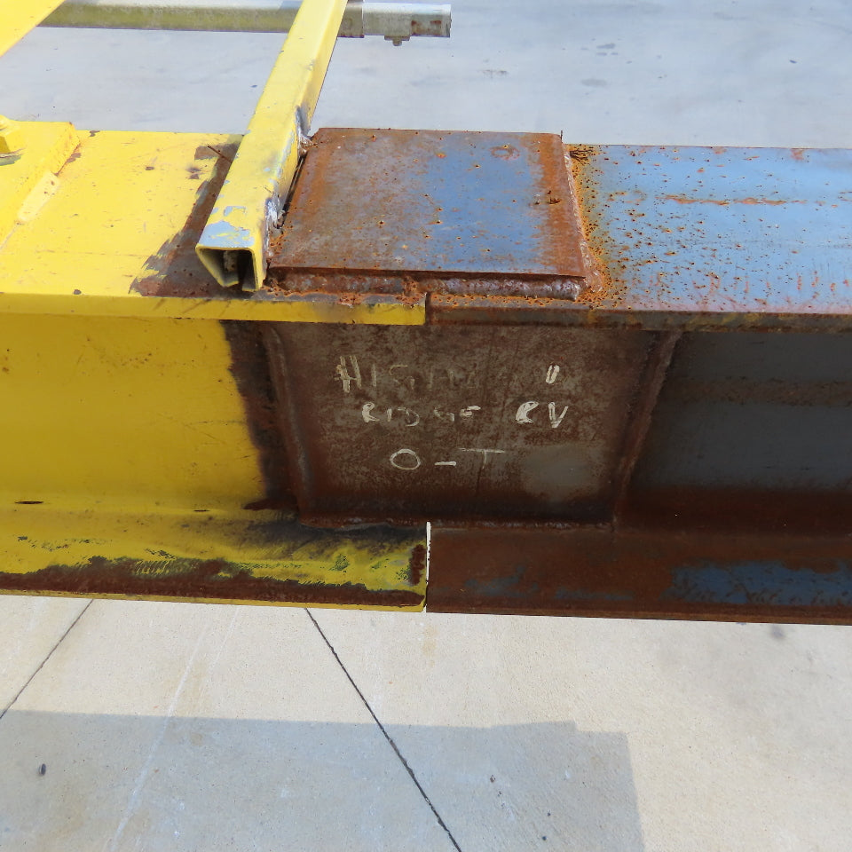 PWI 1 Ton Underhung Bridge Crane 50' Span 56' Extended Travel Powered End Trucks