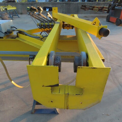 PWI 1 Ton Underhung Bridge Crane 50' Span 49' Travel Powered End Trucks 3Ph