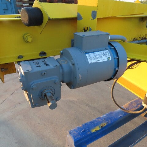 PWI 1 Ton Underhung Bridge Crane 50' Span 49' Travel Powered End Trucks 3Ph