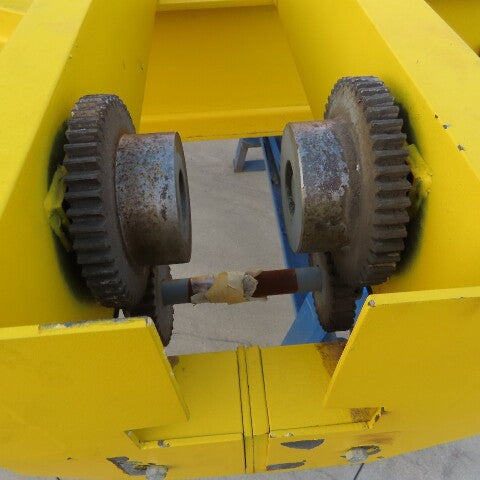 PWI 1 Ton Underhung Bridge Crane 50' Span 49' Travel Powered End Trucks 3Ph