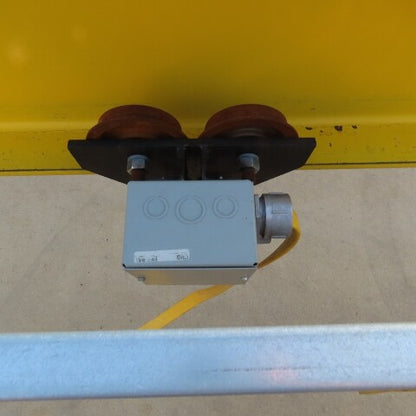 PWI 1 Ton Underhung Bridge Crane 50' Span 49' Travel Powered End Trucks 3Ph