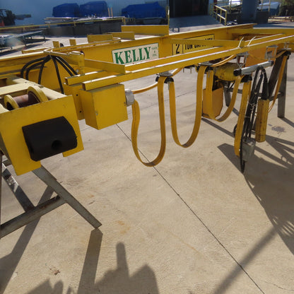 Kelly 2 Ton Top Running Bridge Crane Powered Trolley Hoist 74" Travel 9' Span