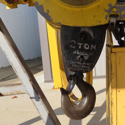 Kelly 2 Ton Top Running Bridge Crane Powered Trolley Hoist 74" Travel 9' Span