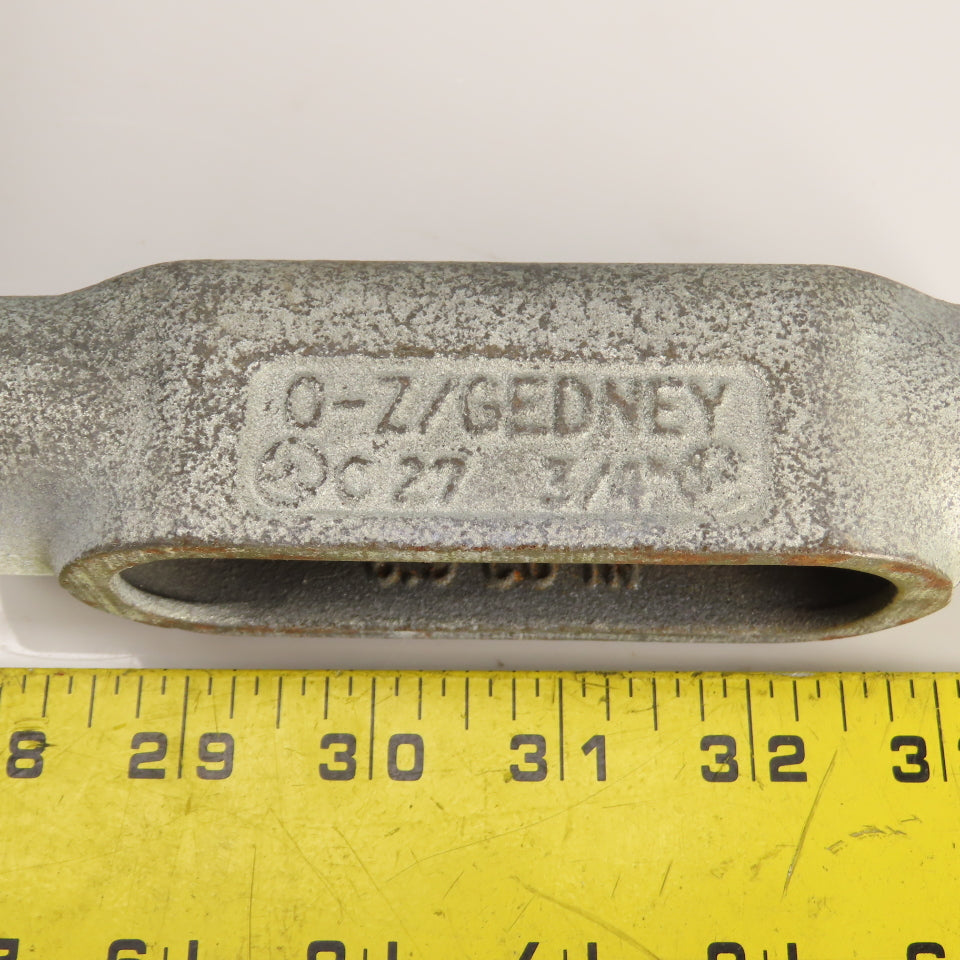 OZ Gedney 3/4" LB Straight Conduit Body 6.9 Cu In (No Cover) Lot Of 10