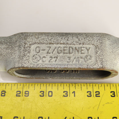 OZ Gedney 3/4" LB Straight Conduit Body 6.9 Cu In (No Cover) Lot Of 10