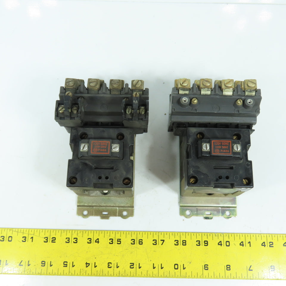 Allen Bradley 702-BOD93 SerK Size 1 Motor Starter Contactor 10HP 120V Coil Lot/2